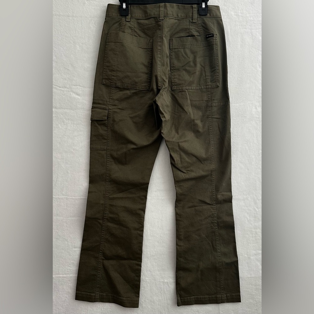 Columbia Cargo Pants Women’s Size 10 Regular Olive Green Hiking Utility Comfort - Picture 9 of 11
